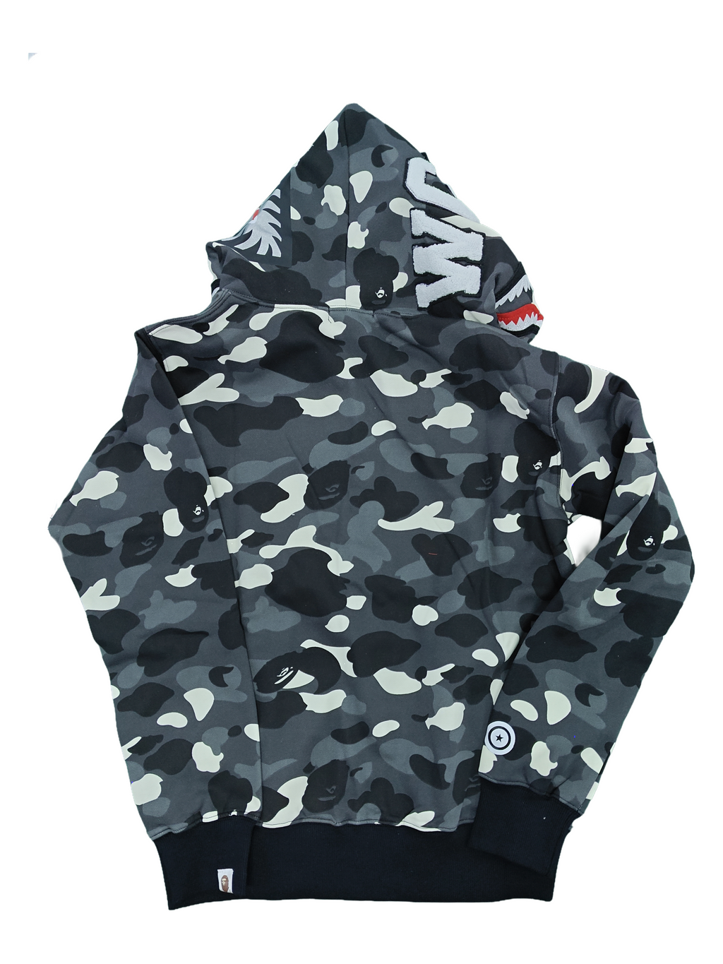 BAPE Shark Hoodie — Black Camo (Glow Edition)